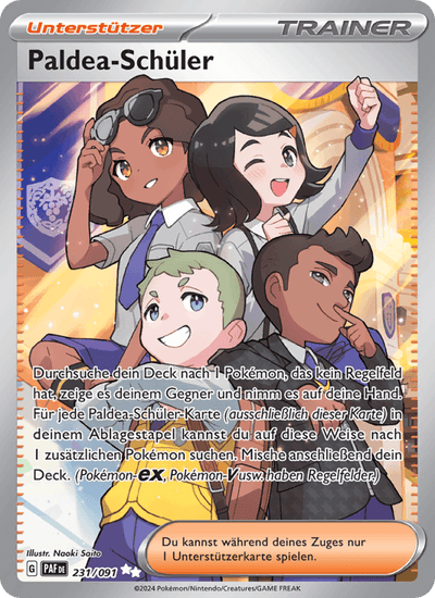 Paldea-Schüler 231/091 Paldeas Schicksale Pokémon Karte