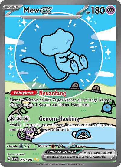 Mew-ex 232/091 Paldeas Schicksale Pokémon Karte