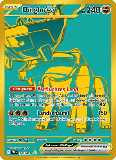 Dinglu-ex 244/091 Paldeas Schicksale Pokémon Karte