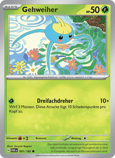 Gehweiher 001/182 Paradoxrift Pokémon Karte