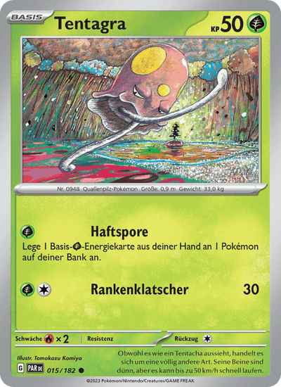 Tentagra 015/182 Paradoxrift Pokémon Karte