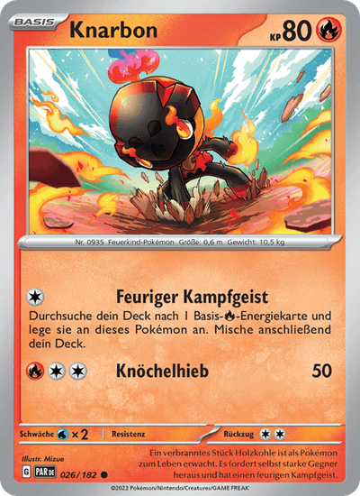 Knarbon 026/182 Paradoxrift Pokémon Karte