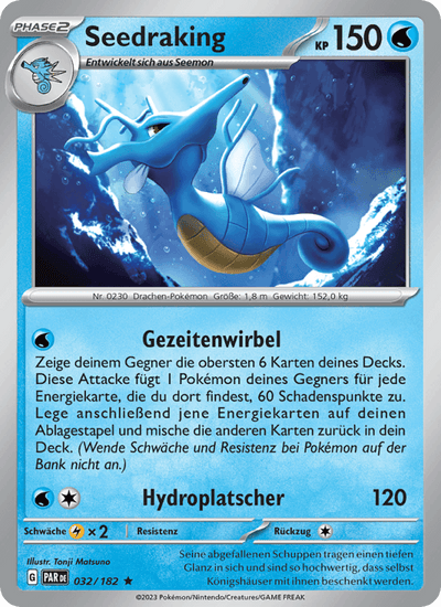 Seedraking 032/182 Paradoxrift Pokémon Karte