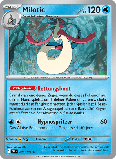 Milotic 036/182 Paradoxrift Pokémon Karte