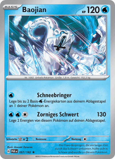 Baojian 057/182 Paradoxrift Pokémon Karte