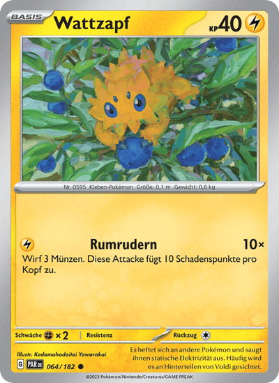Wattzapf 064/182 Paradoxrift Pokémon Karte