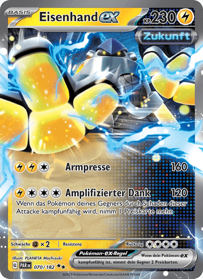 Eisenhand-ex 070/182 Paradoxrift Pokémon Karte