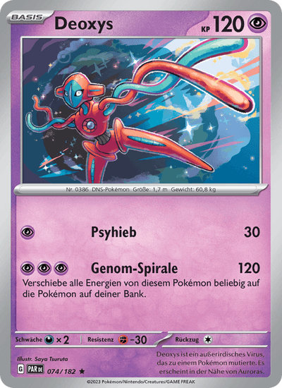 Deoxys 074/182 Paradoxrift Pokémon Karte