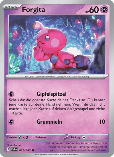 Forgita 082/182 Paradoxrift Pokémon Karte