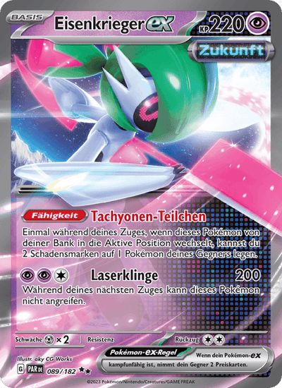 Eisenkrieger-ex 089/182 Paradoxrift Pokémon Karte