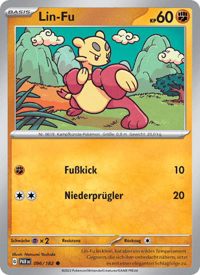Lin-Fu 096/182 Paradoxrift Pokémon Karte