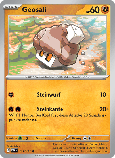 Geosali 101/182 Paradoxrift Pokémon Karte