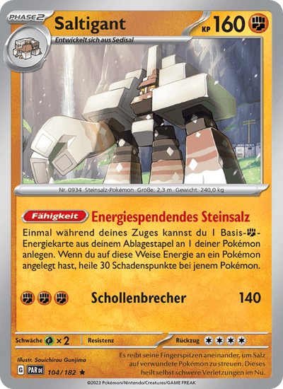 Saltigant 104/182 Paradoxrift Pokémon Karte