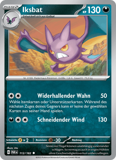 Iksbat 112/182 Paradoxrift Pokémon Karte