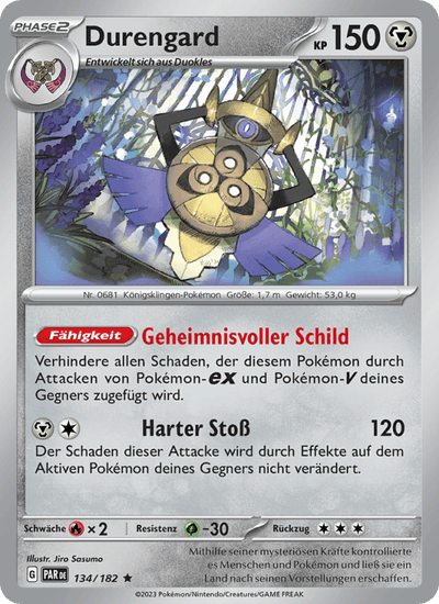 Durengard 134/182 Paradoxrift Pokémon Karte