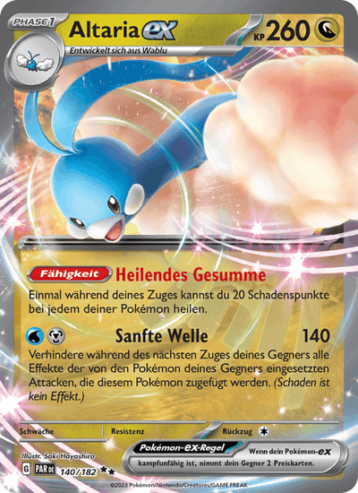 Altaria-ex 140/182 Paradoxrift Pokémon Karte