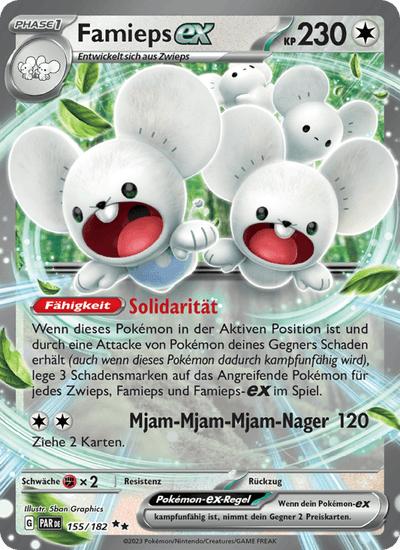 Famieps-ex 155/182 Paradoxrift Pokémon Karte