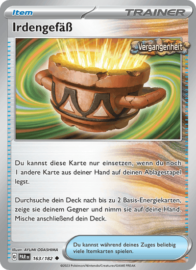 Irdengefäß 163/182 Paradoxrift Pokémon Karte