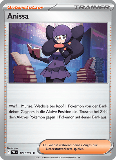 Anissa 174/182 Paradoxrift Pokémon Karte