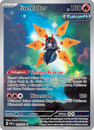 Eisenfalter 187/182 Paradoxrift Pokémon Karte