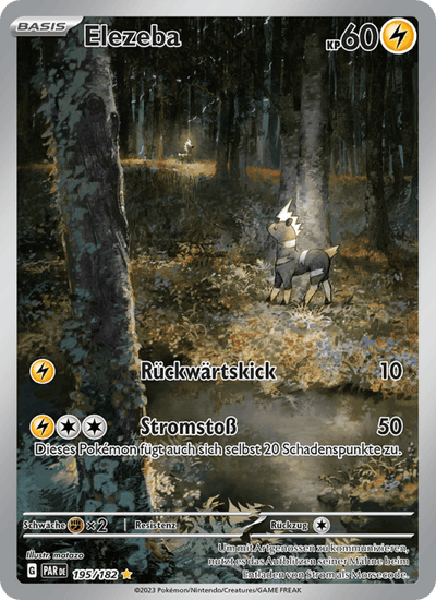 Elezeba 195/182 Paradoxrift Pokémon Karte
