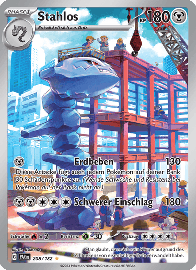 Stahlos 208/182 Paradoxrift Pokémon Karte