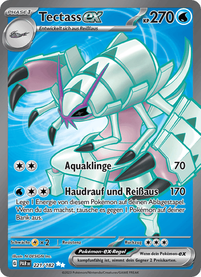 Tectass-ex 221/182 Paradoxrift Pokémon Karte