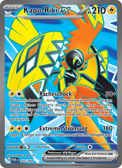 Kapu-Riki-ex 222/182 Paradoxrift Pokémon Karte