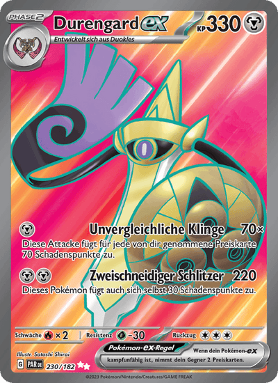 Durengard-ex 230/182 Paradoxrift Pokémon Karte