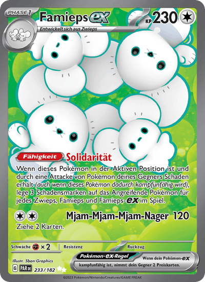 Famieps-ex 233/182 Paradoxrift Pokémon Karte