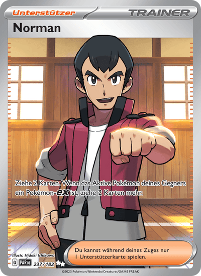 Norman 237/182 Paradoxrift Pokémon Karte