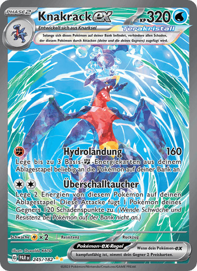 Knakrack-ex 245/182 Paradoxrift Pokémon Karte