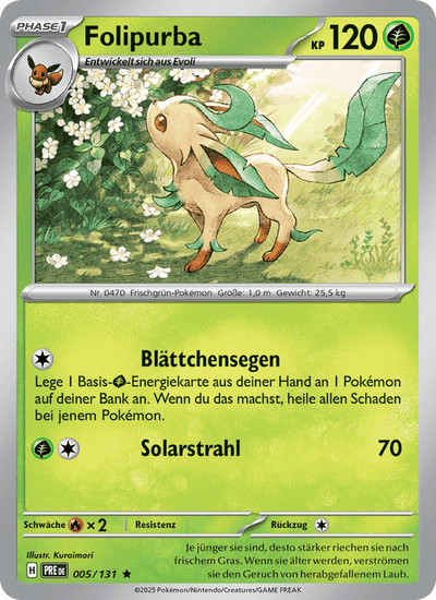Folipurba 005/131 Prismatische Entwicklungen Pokémon Karte