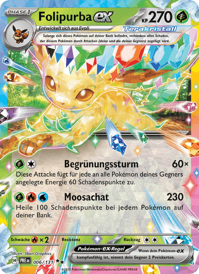 Folipurba-ex 006/131 Prismatische Entwicklungen Pokémon Karte