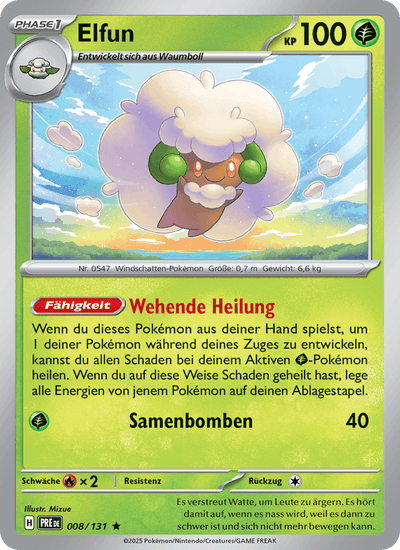 Elfun 008/131 Prismatische Entwicklungen Pokémon Karte