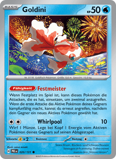 Goldini 020/131 Prismatische Entwicklungen Pokémon Karte