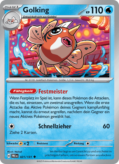 Golking 021/131 Prismatische Entwicklungen Pokémon Karte