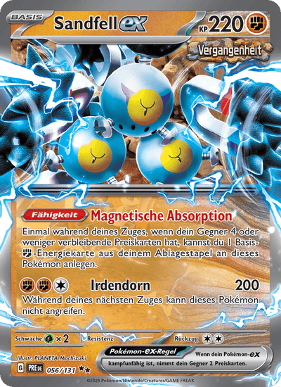 Sandfell-ex 056/131 Prismatische Entwicklungen Pokémon Karte