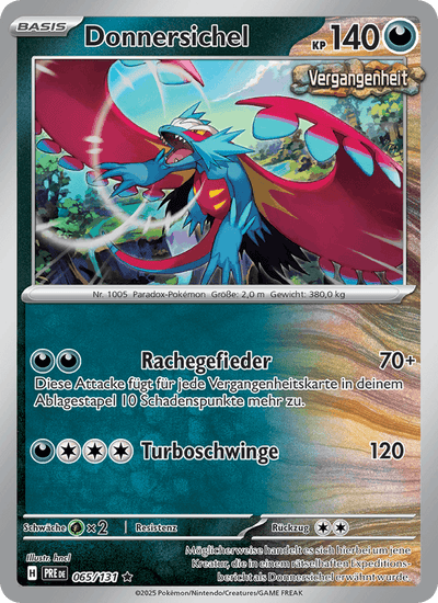 Donnersichel 065/131 Prismatische Entwicklungen Pokémon Karte