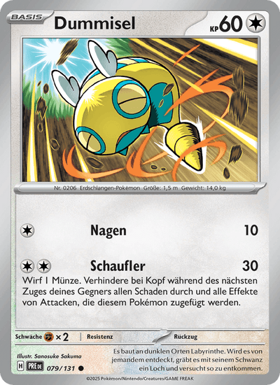 Dummisel 079/131 Prismatische Entwicklungen Pokémon Karte