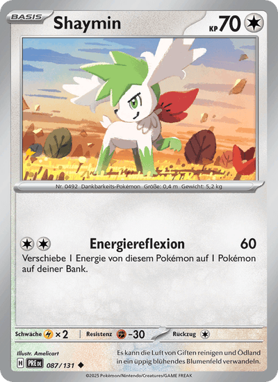 Shaymin 087/131 Prismatische Entwicklungen Pokémon Karte