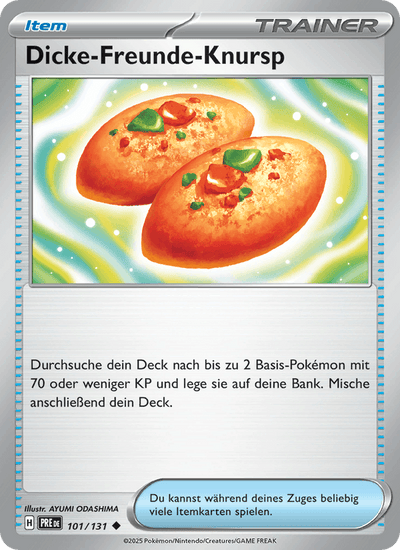 Dicke-Freunde-Knursp 101/131 Prismatische Entwicklungen Pokémon Karte