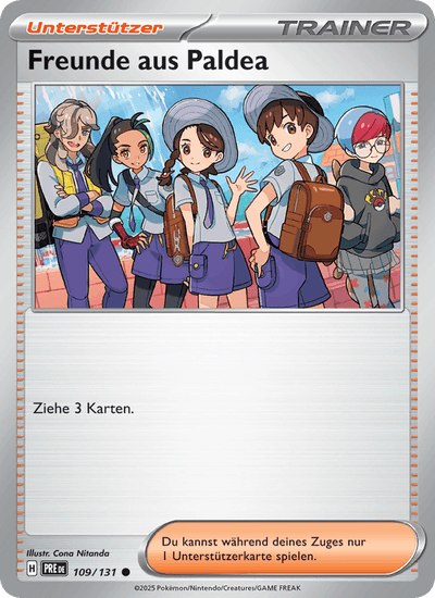 Freunde aus Paldea 109/131 Prismatische Entwicklungen Pokémon Karte
