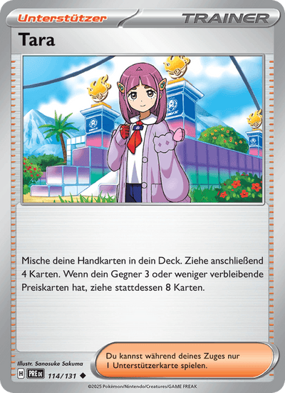 Tara 114/131 Prismatische Entwicklungen Pokémon Karte