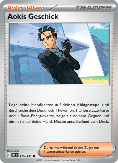 Aokis Geschick 115/131 Prismatische Entwicklungen Pokémon Karte