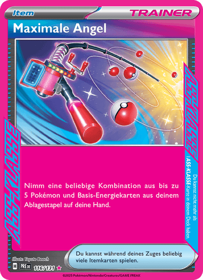 Maximale Angel 116/131 Prismatische Entwicklungen Pokémon Karte