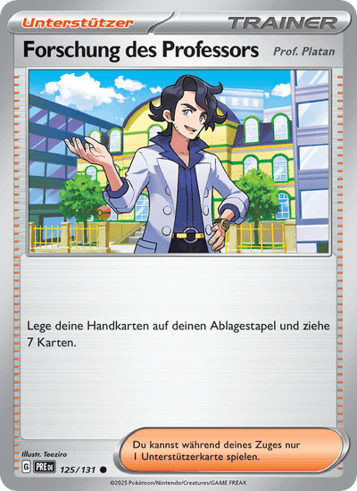 Forschung des Professors 125/131 Prismatische Entwicklungen Pokémon Karte
