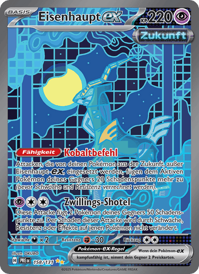 Eisenhaupt-ex 158/131 Prismatische Entwicklungen Pokémon Karte