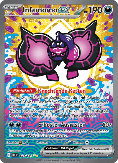Infamomo-ex 163/131 Prismatische Entwicklungen Pokémon Karte