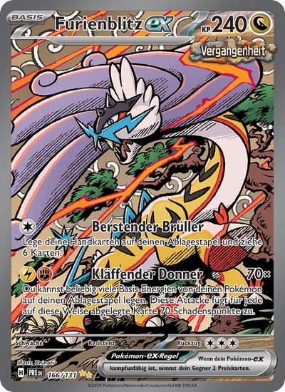 Furienblitz-ex 166/131 Prismatische Entwicklungen Pokémon Karte